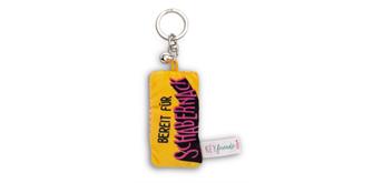 Nici Schlüsselanhänger Mini Plüschkissen Bereit für Schabernack mit Glöckchen 8 cm