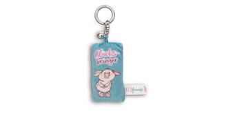 Nici Schlüsselanhänger Mini Plüschkissen Glücksbringer mit Glöckchen 8 cm