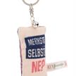 Nici Schlüsselanhänger Mini Plüschkissen Merkste selbst ne? mit Glöckchen 8 cm | Bild 3