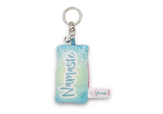 Nici Schlüsselanhänger Mini Plüschkissen Namasté mit Glöckchen 8 cm