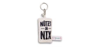 Nici Schlüsselanhänger Mini Plüschkissen Nützt ja nix mit Glöckchen 8 cm