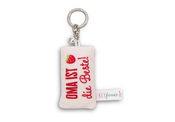 Nici Schlüsselanhänger Mini Plüschkissen Oma ist die Beste! mit Glöckchen 8 cm