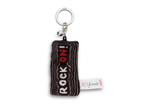 Nici Schlüsselanhänger Mini Plüschkissen Rock on! mit Glöckchen 8 cm