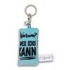 Nici Schlüsselanhänger Mini Plüschkissen Warum? Weil ichs kann! mit Glöckchen 8 cm