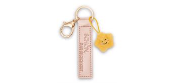 Nici Schlüsselanhänger Schön, dass es dich gibt Kunstlederband mit Stern roségold 10 cm