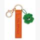 Nici Schlüsselanhänger Viel Erfolg! Kunstlederband mit Kleeblatt orange 10 cm