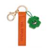 Nici Schlüsselanhänger Viel Erfolg! Kunstlederband mit Kleeblatt orange 10 cm