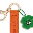 Nici Schlüsselanhänger Viel Erfolg! Kunstlederband mit Kleeblatt orange 10 cm | Bild 3