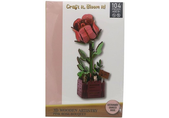 Noname 1153-004-10 Holzpuzzle 3D Rose