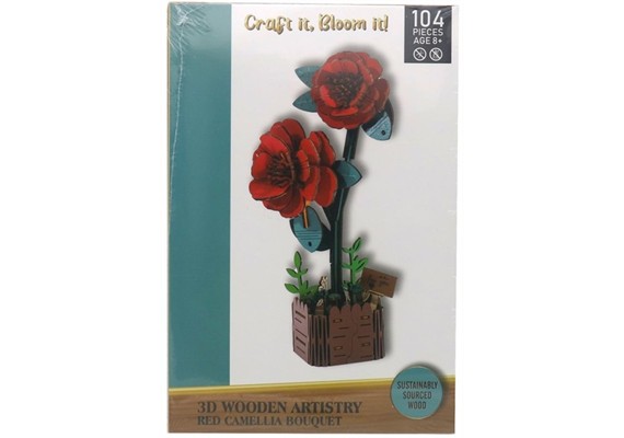 Noname 1153-004-6 Holzpuzzle 3D Kamelie