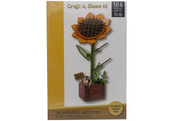 Noname 1153-004-7 Holzpuzzle 3D Sonnenblume