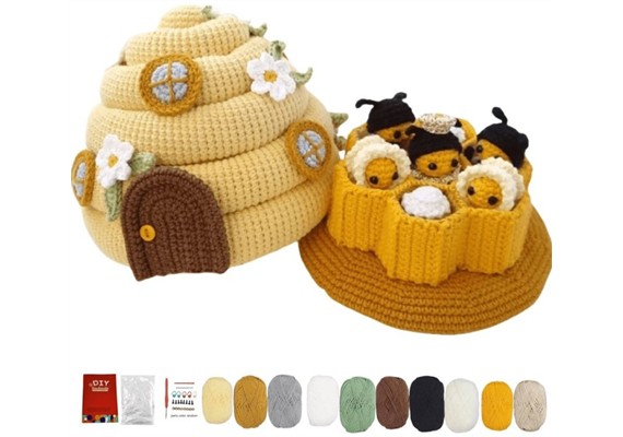 Noname 2604-011 DIY Häkelset - Bienenhaus