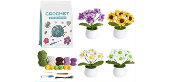 Noname 2604-048 DIY Häkelset - 4 Blumen