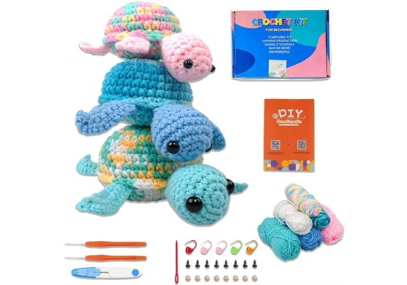 Noname 2604-070 DIY Häkelset - 3 Schildkröten