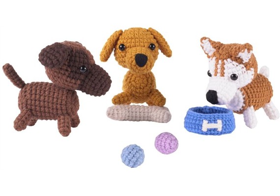 Noname 2604-081 DIY Häkelset - 3 Hunde