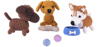 Noname 2604-081 DIY Häkelset - 3 Hunde