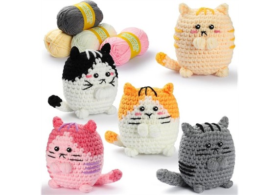 Noname 2604-096 DIY Häkelset - 5 Katzen