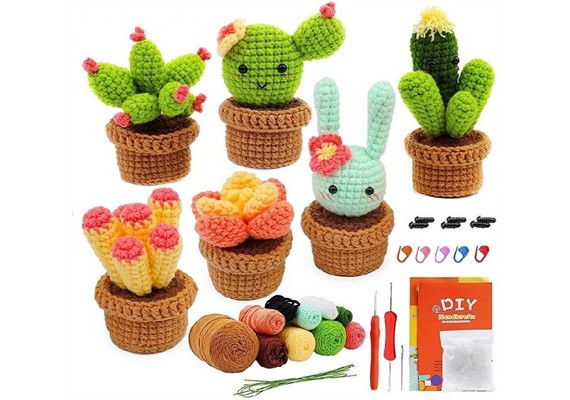 Noname 2604-102 DIY Häkelset - 6 Kakteen