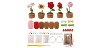 Noname 2604-158 DIY Häkelset - 5 Blumen