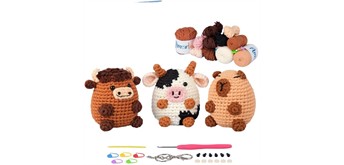Noname 2604-274 DIY Häkelset - 3 Kühe -Capybara