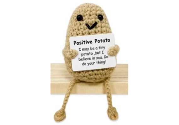 NonameT2442-023 Gestrickter Positiver Freund Kartoffel 7.5 cm