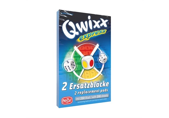 Nürnberger 3788517 Qwixx Express - Ersatzblöcke 2x100 Doppelseiten