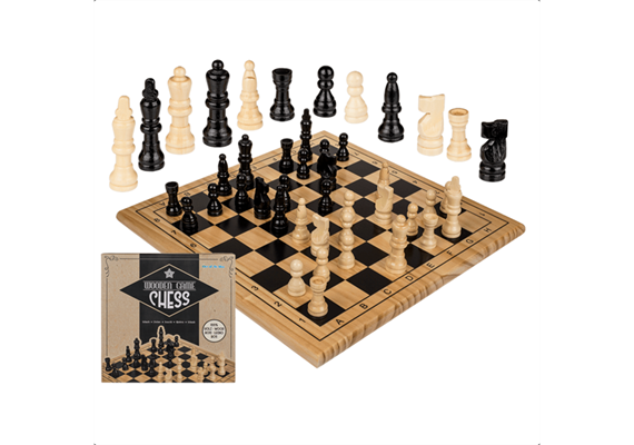 ootb - Holz-Brettspiel, Schach, ca. 28.5 x 28.5 cm