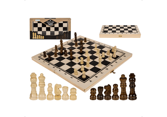 ootb - Holz-Brettspiel, Schach, ca. 34 x 34 cm