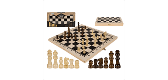 ootb - Holz-Brettspiel, Schach, ca. 34 x 34 cm