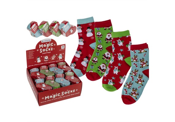 Ootb - Magische Kindersocken, Weihnachten, 1 Paar assortiert