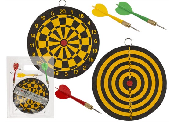 Ootb - Mini-Dartspiel mit 3 Darts ø 15 cm