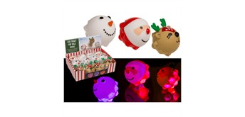 Ootb - Squeeze-Pops, Xmas, mit LED, inkl. 3 x LR41