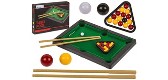 ootb - Tischbillardspiel mit 2 Queues, 16 Kugeln
