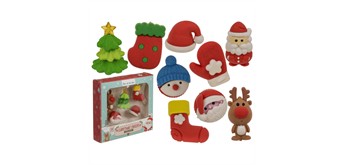 Ootb - Weihnachts-Radiergummis, Collectibles, 5er-Set assortiert