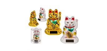 Ootb - Winkekatze, mit Solarzelle, ca. 8 cm assortiert