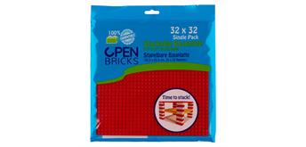 Open Bricks Bauplatte rot 1 Stück 32 x 32
