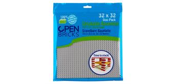 Open Bricks Bauplatte Single Pack hellgrau 32 x 32