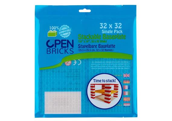 Open Bricks Bauplatte transparent 1 Stück 32 x 32