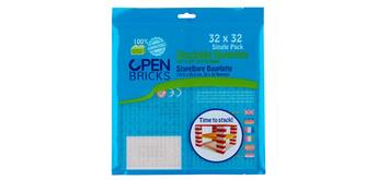 Open Bricks Bauplatte transparent 1 Stück 32 x 32