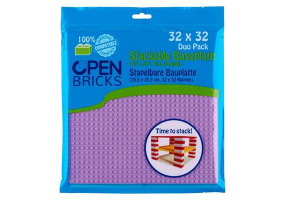 Open Bricks Bauplatten Duo Pack Lavendel 32 x 32