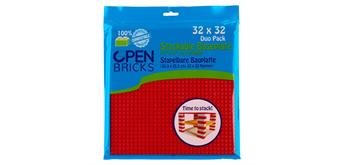 Open Bricks Bauplatten Duo Pack rot 32 x 32