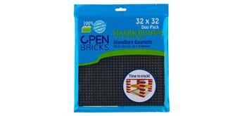 Open Bricks Bauplatten Duo Pack schwarz 32 x 32