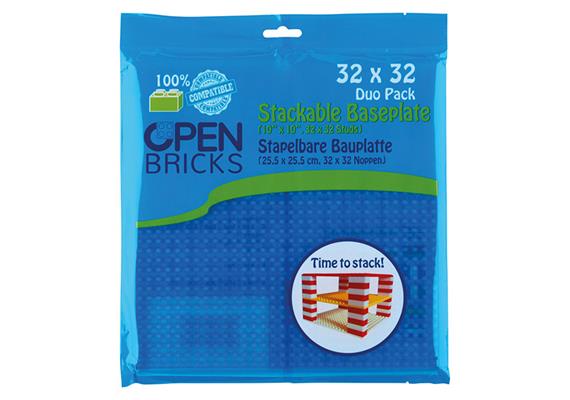 Open Bricks Bauplatten Duo Pack transparent blau