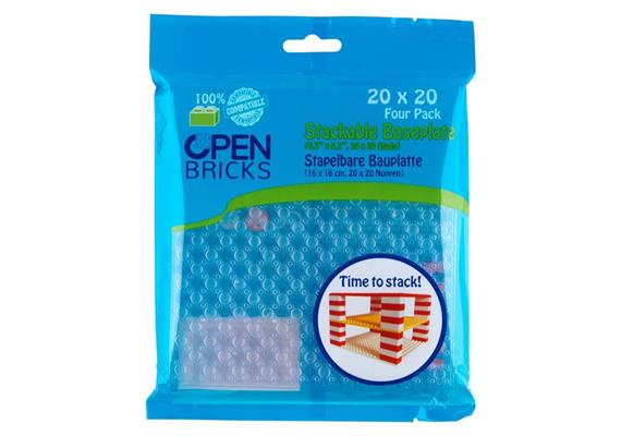 Open Bricks Bauplatten transparent klar 4-er