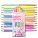 Papierdrachen 12 Bicolor Buntstifte pastell