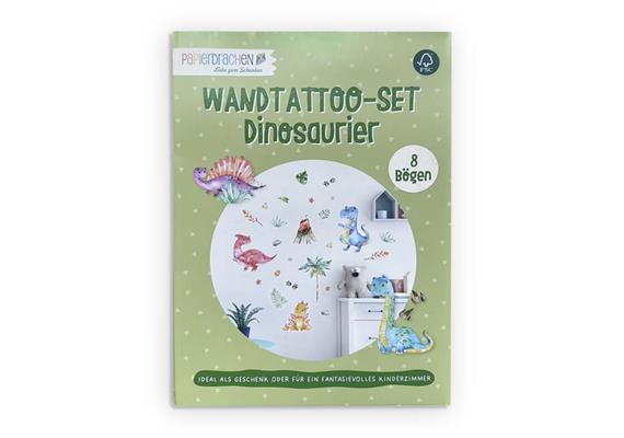 Papierdrachen - Wandtattoos - Dinosaurier - Set 5