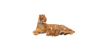 Papo 50156 Spielfigur Liegende Tigerin mit Babies