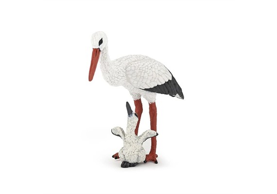 Papo 50159 Spielfigur Storch mit Storchjunges