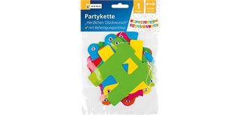 Partykette bunt 2.5 Meter Herzlichen Glückwunsch