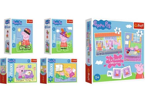 Peppa Pig Memo und 2 in 1 Puzzle und Minipuzzle